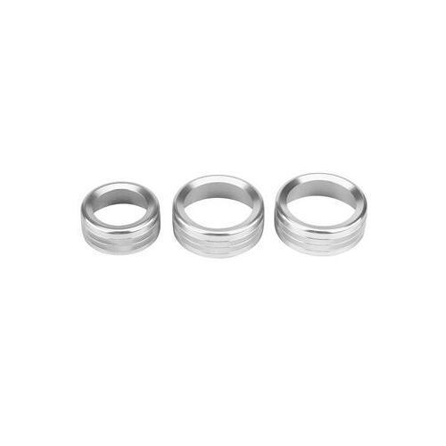 Garniture De Couvercle De Roue De Bouton De Climatisation De Voiture En Alliage De Zinc De 3 Pièces Qp21115