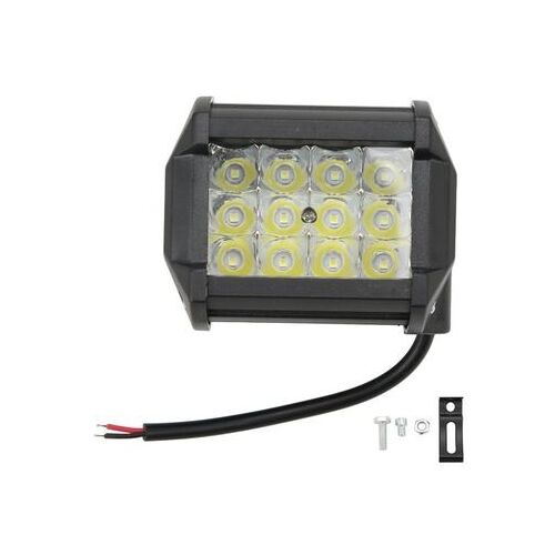 Lumière Led De 4 Pouces 12led 36w, Lampe De Travail Carrée 6000k Qp21045