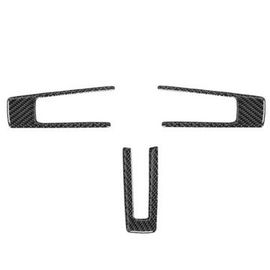 Housse De Volant Décorative En Fiber De Carbone, 3 Pièces, Adaptée À Ford Qp20784