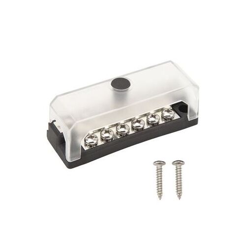 Bornier De Bloc De Distribution D'énergie 100a 32v 12 Bornes Avec Couvercle Qp24213