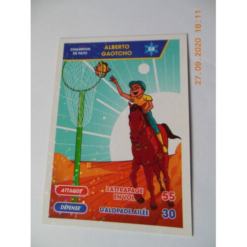 Carte Pitch Tour Du Monde Des Sports N°54 Champion De Pato