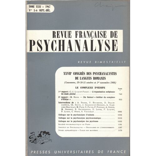 Revue Française De Psychanalyse 5-6