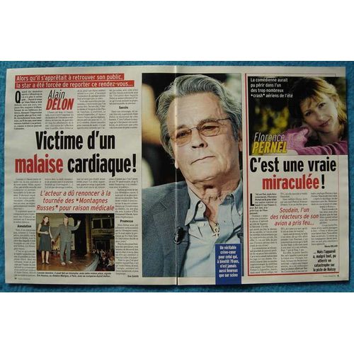 France Dimanche N°3080, Coupure De Presse: Alain Delon, Florence Pernel