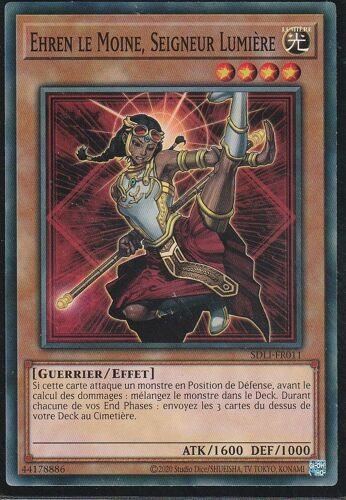 Carte Yu-Gi-Oh - Ehren Le Moine Seigneur De Lumière - Sdli-Fr011