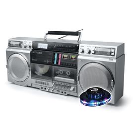 Enceinte Portable Hifi 80W Muse M-380 GBS Ghetto Blaster Enregistreur de cassette CD RADIO FM BLUETOOTH -Écran LCD, Soucoupe LED