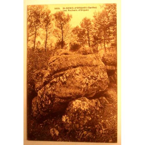 Carte Postale Ancienne Sarthe St Denis D Orques Les Rochers D Orgues ..D Orques