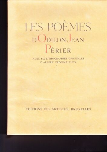 Les Poemes D'odilon Jean Perier