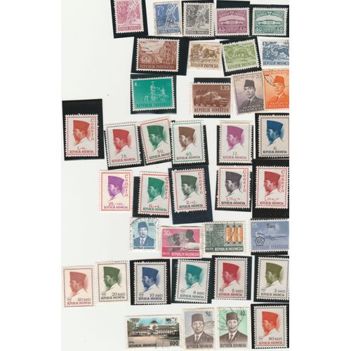 38 Timbres D'indonésie Emis Entre 1953 Et 1996