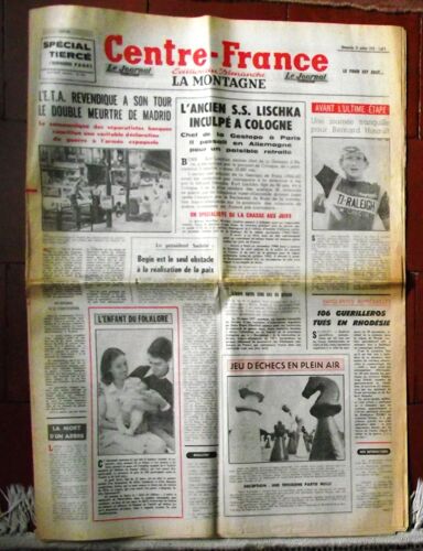 Centre France 23 Juillet 1978.L'ancien S.S.Lischka Inculpé À Cologne Chef De La Gestapo À Paris