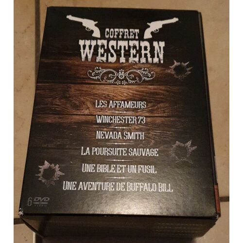 Coffret Western 6 Dvd - Les Affameurs / Winchester 73 / Nevada Smith / La Poursuite Sauvage / Une Bible Et Un Fusil / Une Aventure De Buffalo Bill