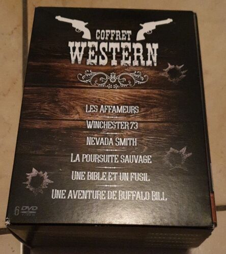 Coffret Western 6 Dvd - Les Affameurs / Winchester 73 / Nevada Smith / La Poursuite Sauvage / Une Bible Et Un Fusil / Une Aventure De Buffalo Bill