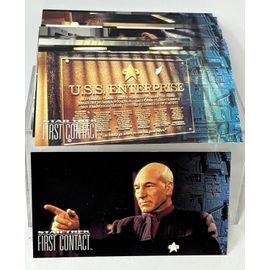 Set De Base Complet De 60 Trading Cards / 60 Cartes À Collectionner Star Trek First Contact ( Star Trek : Premier Contact ) #### Widevision Trading Card Set #### 1996, Skybox