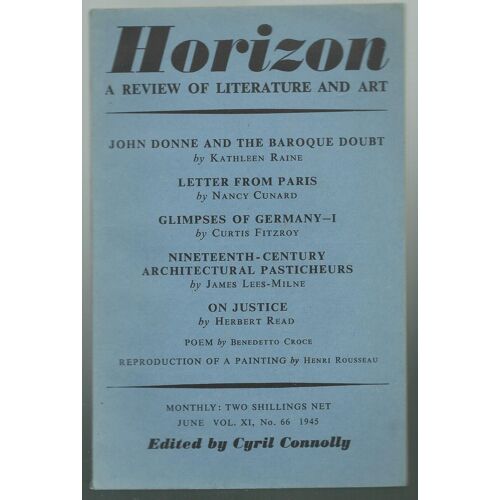 (Cyril Connolly) Horizon A Review Of Literature And Art - Vol. Xii - N°66