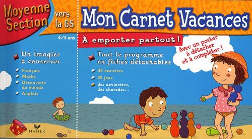 Mon Carnet Vacances Moyenne Section Vers La Grande Section