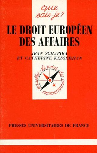 Le Droit Européen Des Affaires