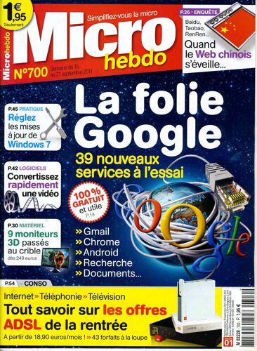 Micro Hebdo 700 : La Folie Google