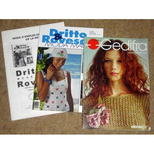 Lot De 2 Revues Tricot Et Crochet Modéles Sexy Et Féminin  Pull Top Débardeur Gilet  Bustier Veste Chapeau Et Mini Robe Short Poncho Etc