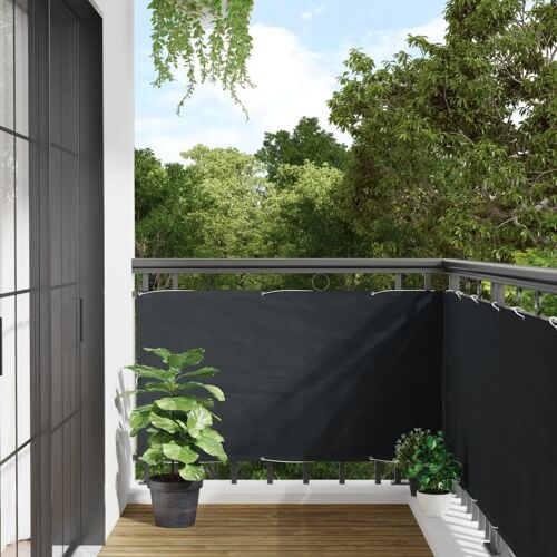 Vidaxl Écran D'intimité De Balcon Anthracite 500x75 Cm Pvc