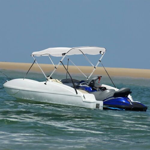 Vidaxl Toit Bimini À 3 Arceaux Parois Latérales 183x(185-198)X137 Cm