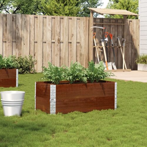 Vidaxl Jardinière Marron 100x50 Cm Bois Massif De Pin