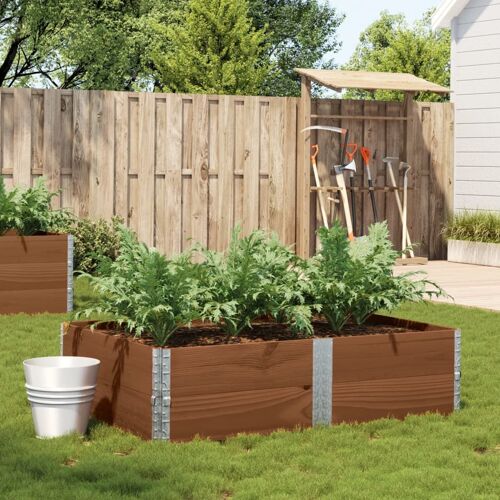 Vidaxl Jardinière Marron 150x100 Cm Bois Massif De Pin