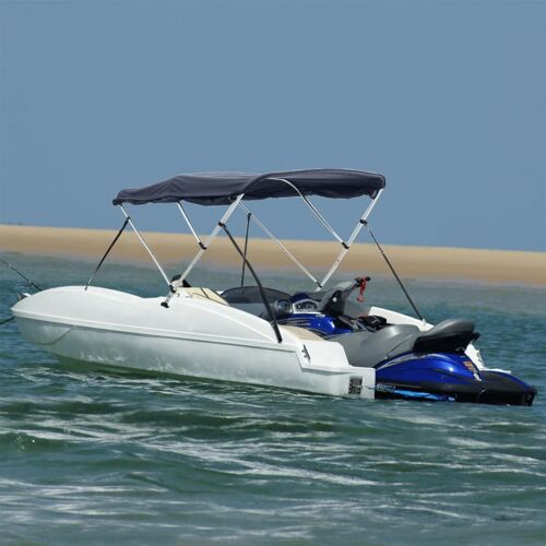 Vidaxl Toit Bimini À 3 Arceaux Parois Latérales 183x(185-198)X137 Cm