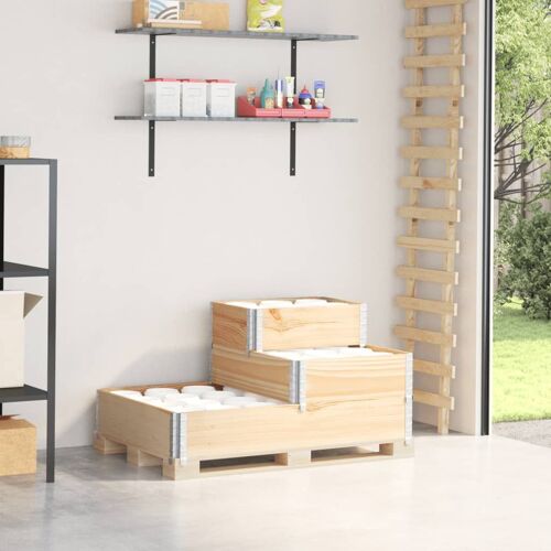 Vidaxl Collier De Palette À 3 Niveaux 120x80 Cm Bois De Pin Massif