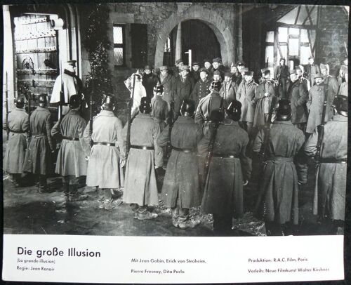 Jean Gabin * La Grande Illusion * Jean Renoir - 1937 - 1 Photo D'exploitation Allemande De Cinéma * Petite Affiche De 24x30 Cm * Lobby Card * Jean Gabin ; Eric Von Stroheim ; Pierre Fresnay -