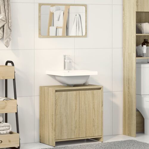 Vidaxl Ensemble De Meubles De Salle De Bain 2 Pcs Chêne Sonoma