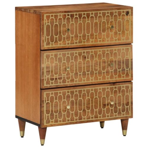 Vidaxl Armoire Latérale 60x33x75 Cm Bois Massif De Manguier