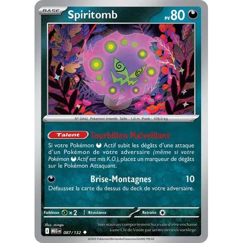 Carte Pokémon - Spiritomb - 087/132 - Méga-Evolution