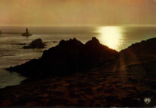 Carte Postale De La Pointe Du Raz (Finistère) Coucher De Soleil