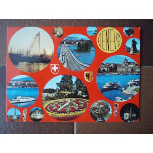 Carte Postale Souvenir De Geneve