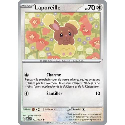Carte Pokémon - Laporeille - 107/132 - Méga-Evolution