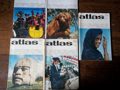 Lot De 5 Revues Atlas, Mars,Août, Septembre, Décembre 1965 Et Juillet 1966