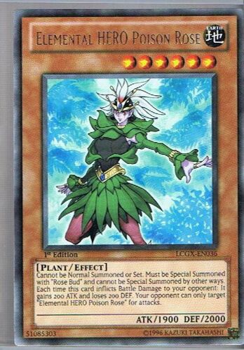 Elemental Hero Poison Rose (Rose Vénéneuse,  Élémentaire ) - Yu-Gi-Oh! - Lcgx-En036 - R
