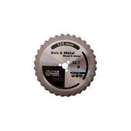 Lames de scie circulaire D. 125 mm pour scie circulaire portative "Far Tools 115447" - Lot de 2