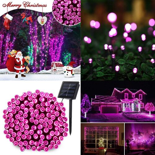 Guirlande Solaire À 50 Ou 100/200 Led, Imperméable, Éclairage D'extérieur, Luminaire Décoratif, Idéal Pour Un Jardin, Une Fête, Un Nouvel An Ou Des Vacances, 7/12/22m
