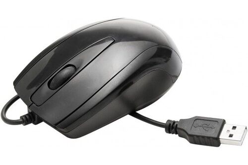 SOURIS 2 BOUTONS + MOLETTE USB NOIR ECO