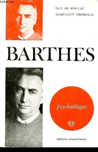 Barthes (Collection : Psychothèque N°12)