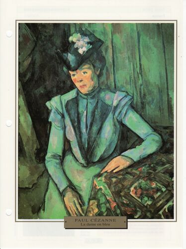 Fiche Chefs-DOeuvres Des Impressionnistes La Dame En Bleu Paul Cézanne