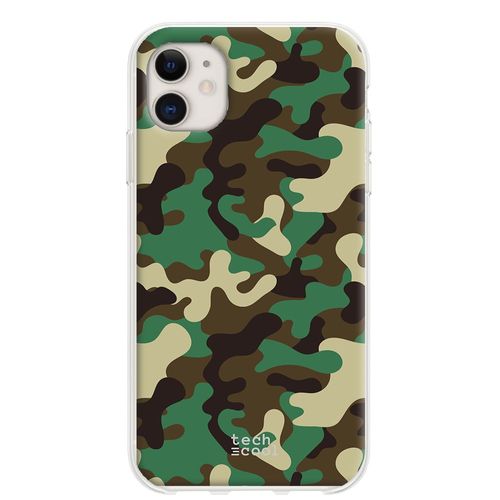 Coque Pour Iphone 11 Tpu Silicone | Camouflage Vert
