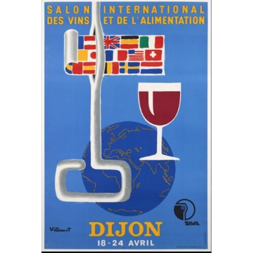 Affiche Salon International Des Vins Et De L'alimentation Dijon