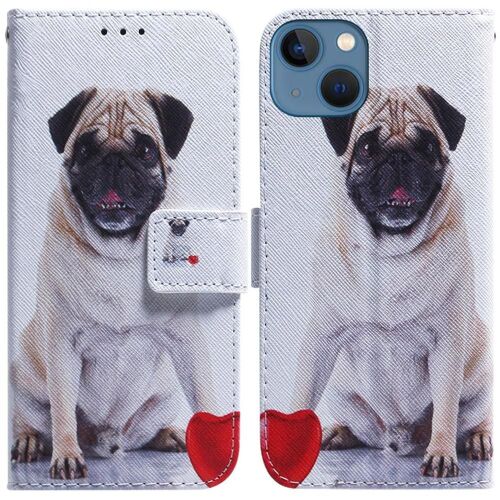 Flip Étui Pour Iphone 13 Mini Fentes Pour Cartes Fermeture Magnétique Portefeuille Peint Cuir Pu - C5