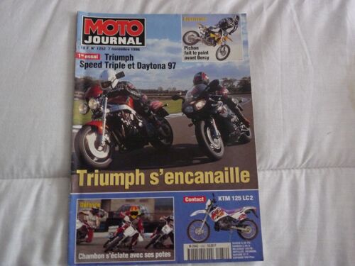 Moto Journal  N° 1252 : Triumph Speed Triple Et Daytona 97; Supercross: Pichon Fait Le Point Avant Bercy; Ktm 125 Lc2;Chambon S'eclate Sur Ses Potes