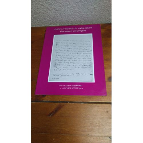 Autographes. Catalogue N°5 Arts Et Autographes À Paris