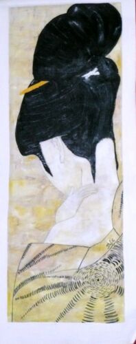 Peinture Style Estampe Geisha