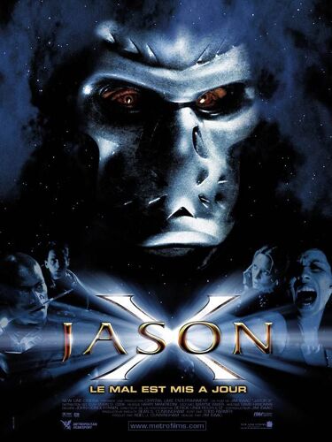 Jason X -Véritable Affiche De Cinéma Pliée - Format 40x60 Cm -De Jim Isaac Avec Kane Hodder, Lexa Doig, Lisa Ryder, David Cronenberg, Peter Mensah, Boyd Banks, Jonathan Potts - 2002