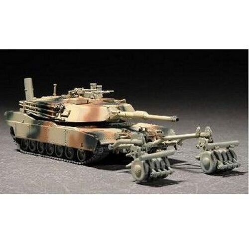 Maquette Char Lourd Us M1a1 Abrams Mine Roller 1991-Trumpeter