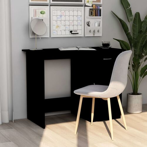 Vidaxl Bureau Noir 100x50x76 Cm Bois D'Ingénierie